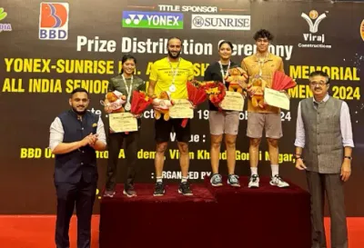 अल्मोड़ा के ध्रुव रावत yonex sunrise ऑल इंडिया सीनियर बैडमिंटन रेंकिंग में स्वर्ण पदक विजेता बने