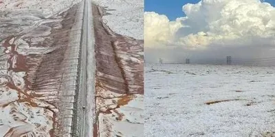 सऊदी के रेगिस्तान में हुई जबरदस्त बर्फबारी  खूबसूरत तस्वीरें सोशल मीडिया पर हो रही है वायरल  जाने कुदरत का करिश्मा या कहर